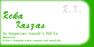 reka kaszas business card